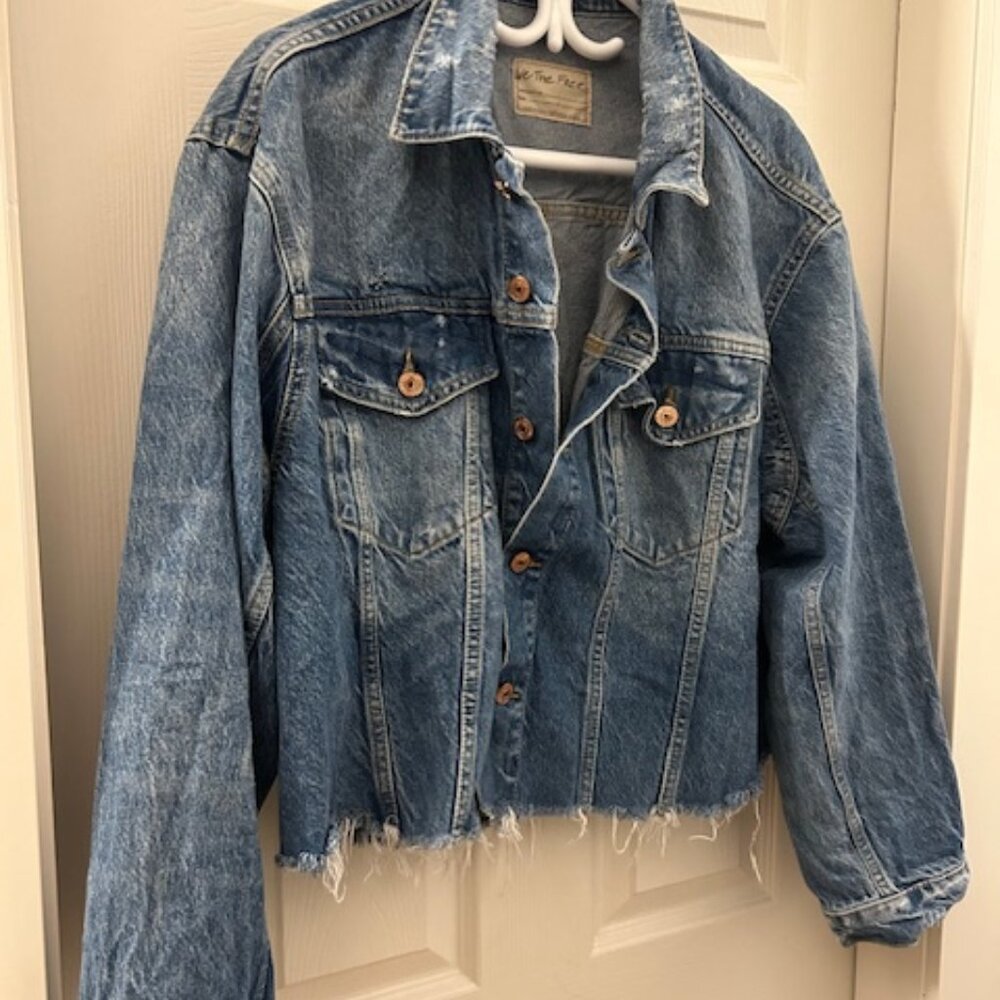 We the Free Distressed Jean Jacket